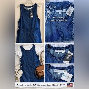 Nordstrom Denim TENCEL Sleeveless Jumper Dress